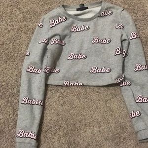 Babe cropped sweatshirt